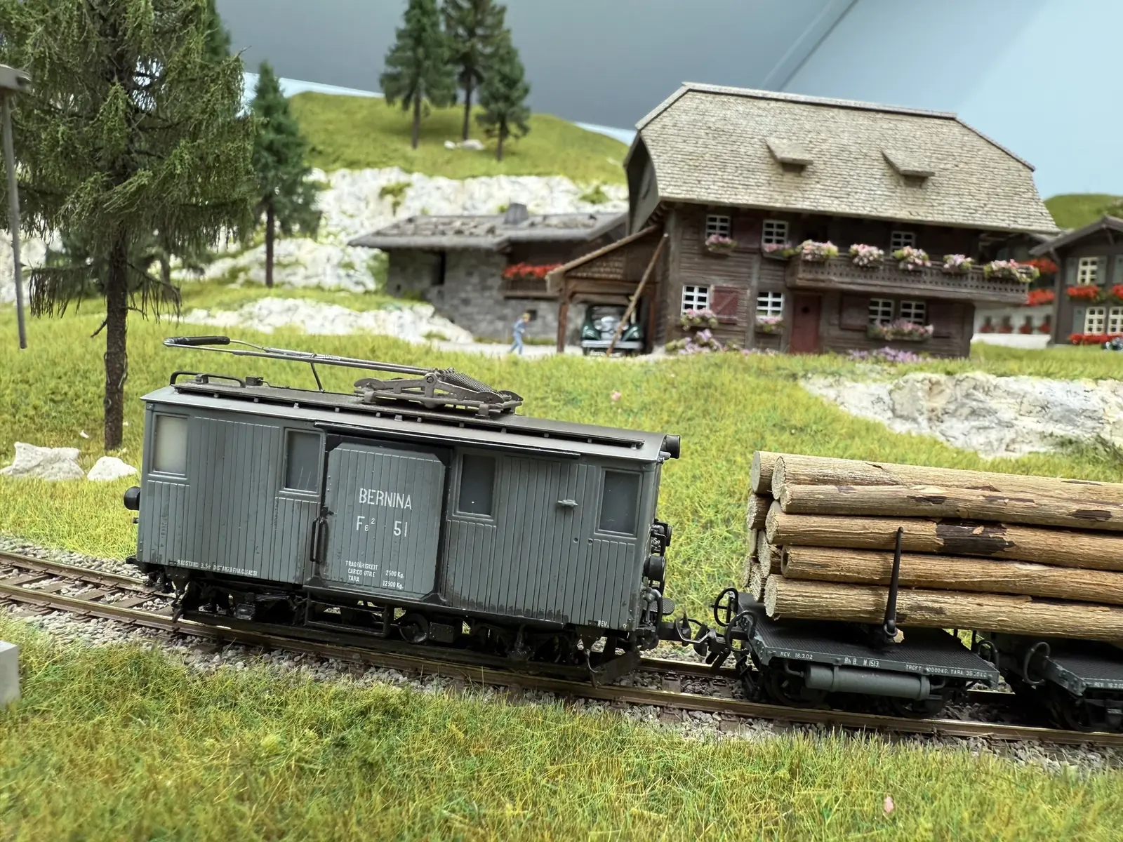 RhB freight flatcar detail