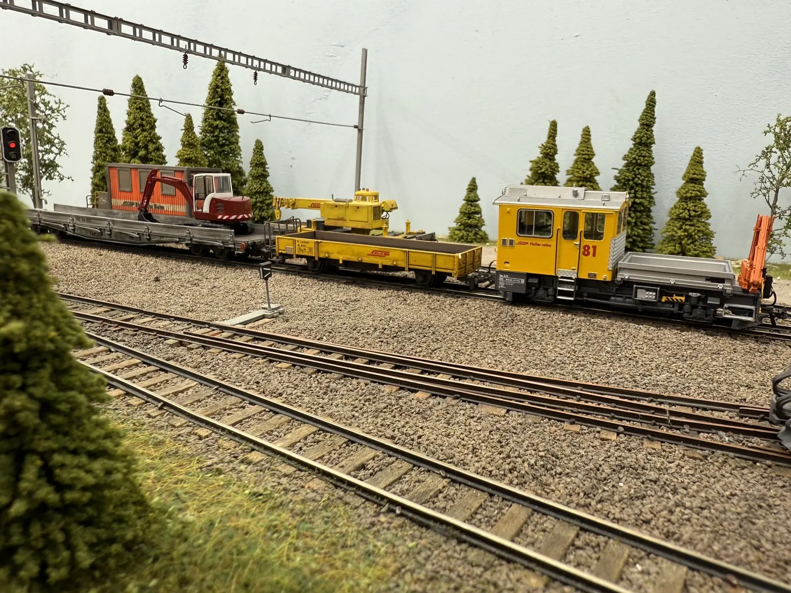Yellow railway maintenance consist